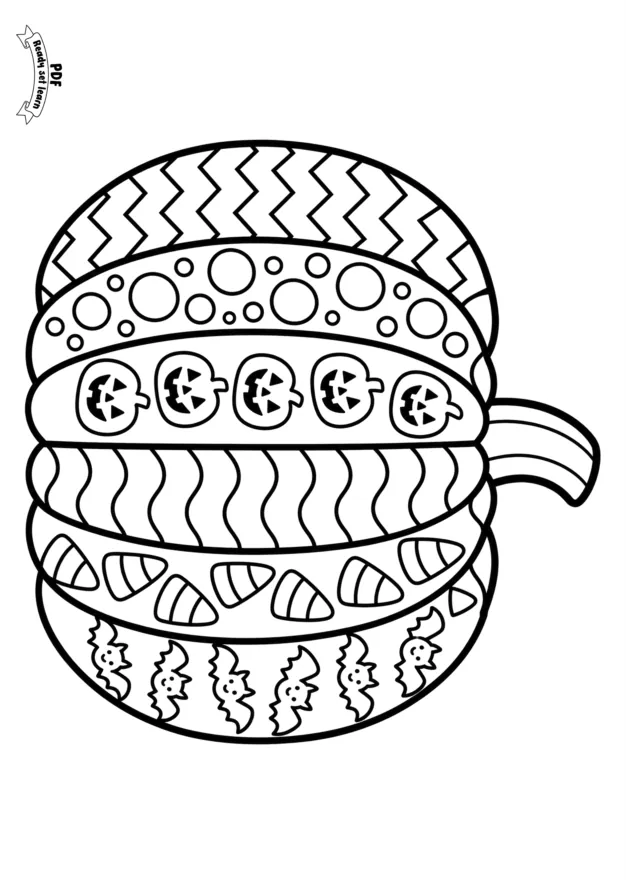 Halloween coloring printable page 2 of 7