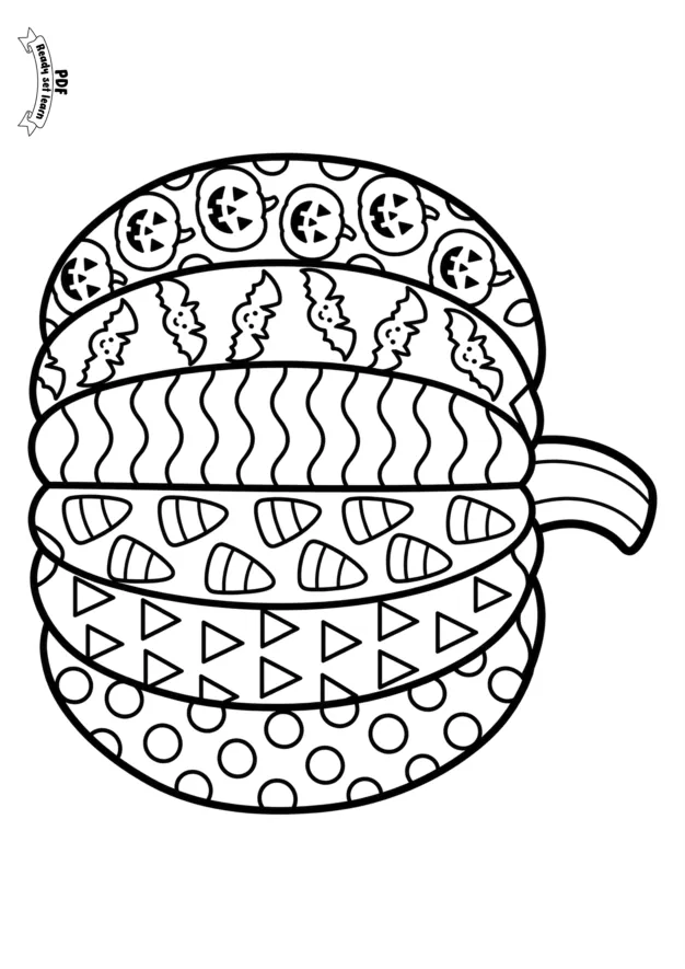 Halloween coloring printable page 4 of 7